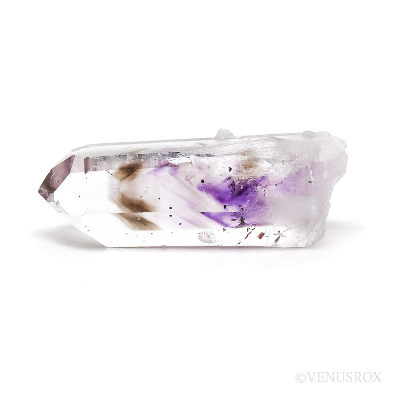 Brandberg Amethyst/Smoky Phantom Quartz with Prehnite Natural Point from the Brandberg Mountains, Namibia | Venusrox
