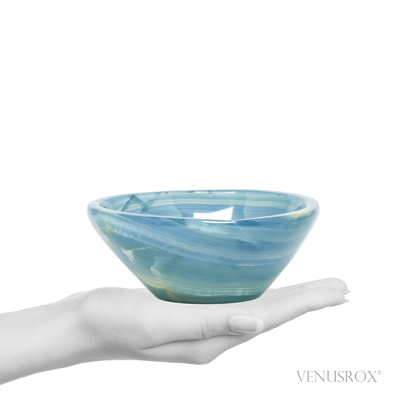 Blue Calcite Polished Bowl from Argentina | Venusrox