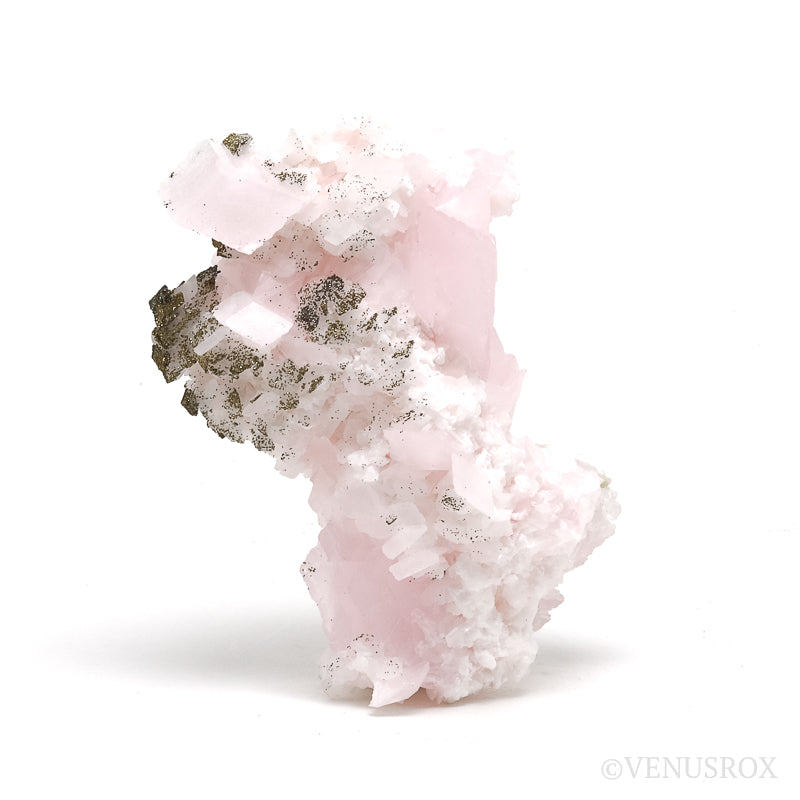 Mangano Calcite with Chalcopyrite Natural Cluster from the Vtoroy Sovetskiy Mine, Dalnegorsk, Primorskiy Kray, Russia | Venusrox