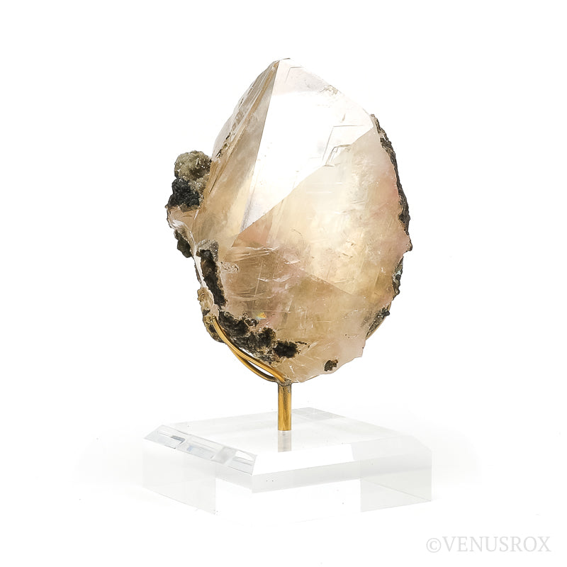 Calcite with Matrix Natural Crystal from India mounted on a bespoke stand | Venusrox