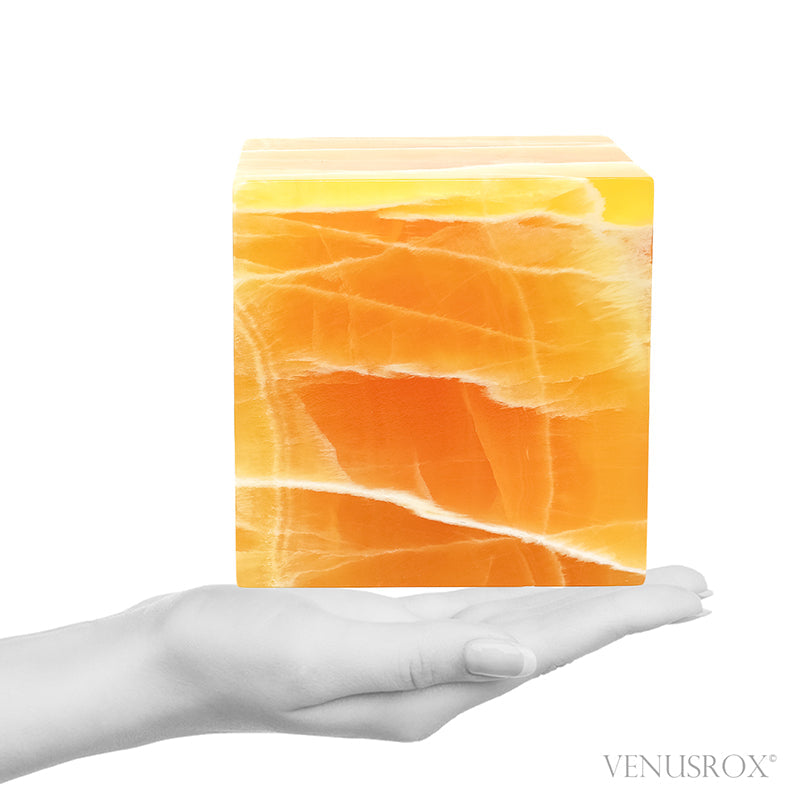 Orange Calcite Cube from Utah, USA | Venusrox