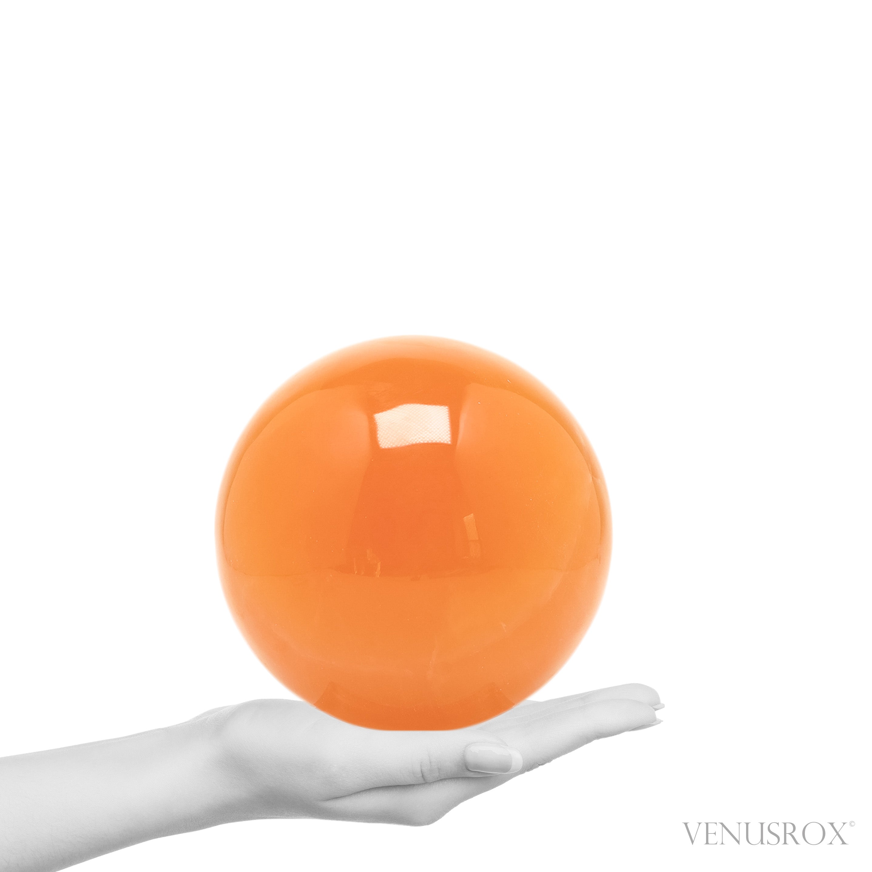 Orange Calcite Sphere from Utah, USA | Venusrox