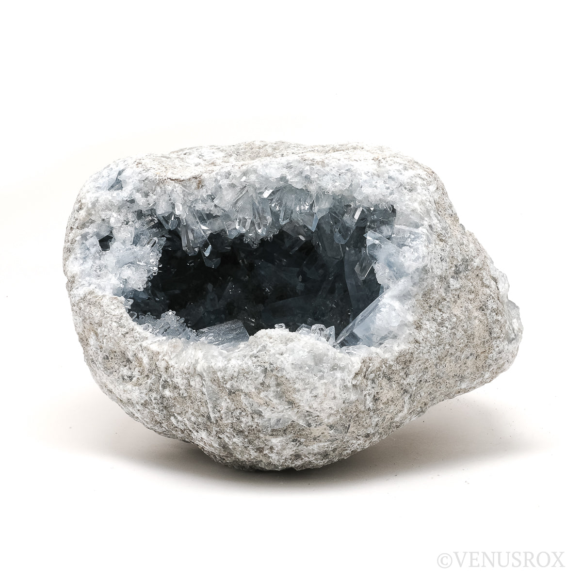 Blue Celestite on Matrix Natural Cluster from Madagascar | Venusrox