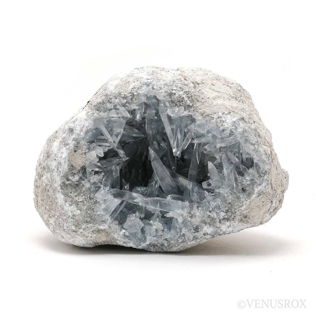 Blue Celestite on Matrix Natural Cluster from Madagascar | Venusrox