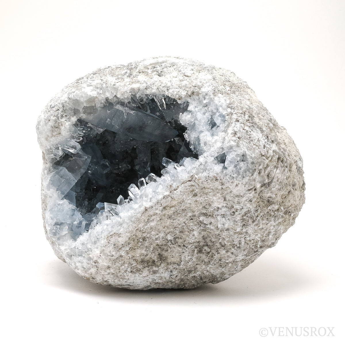 Blue Celestite on Matrix Natural Cluster from Madagascar | Venusrox