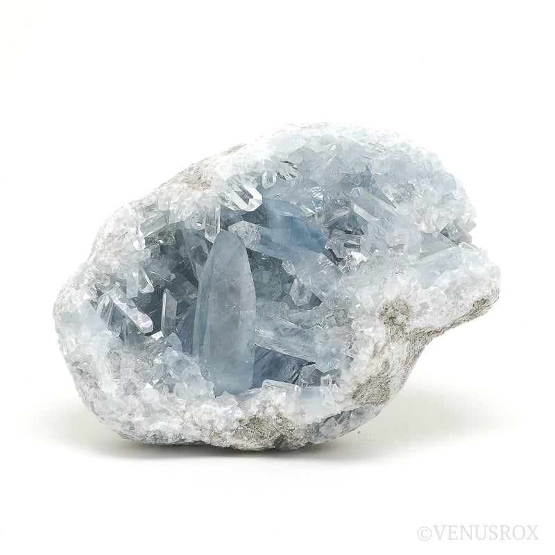 Blue Celestite on Matrix Natural Cluster from Madagascar | Venusrox