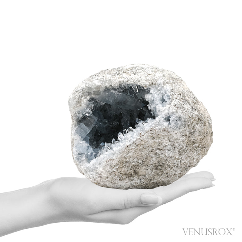 Blue Celestite on Matrix Natural Cluster from Madagascar | Venusrox