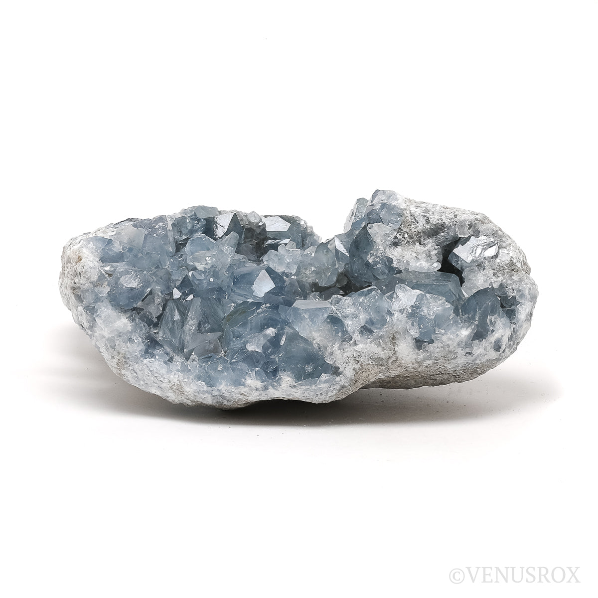 Blue Celestite on Matrix Natural Cluster from Madagascar | Venusrox