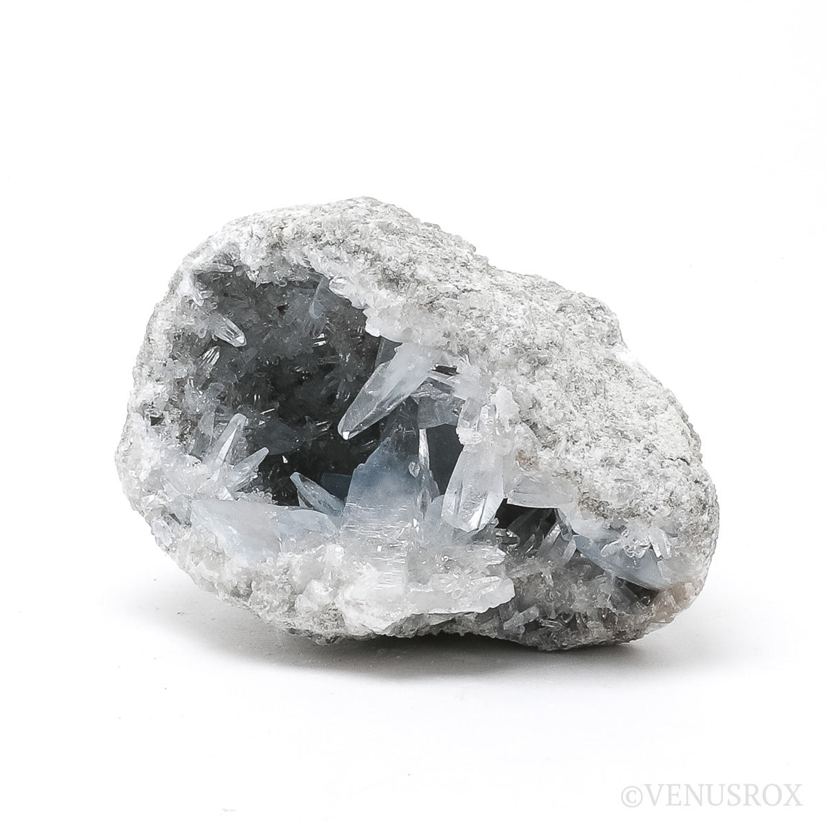 Blue Celestite on Matrix Natural Cluster from Madagascar | Venusrox