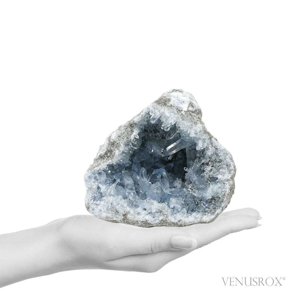 Blue Celestite on Matrix Natural Cluster from Madagascar | Venusrox