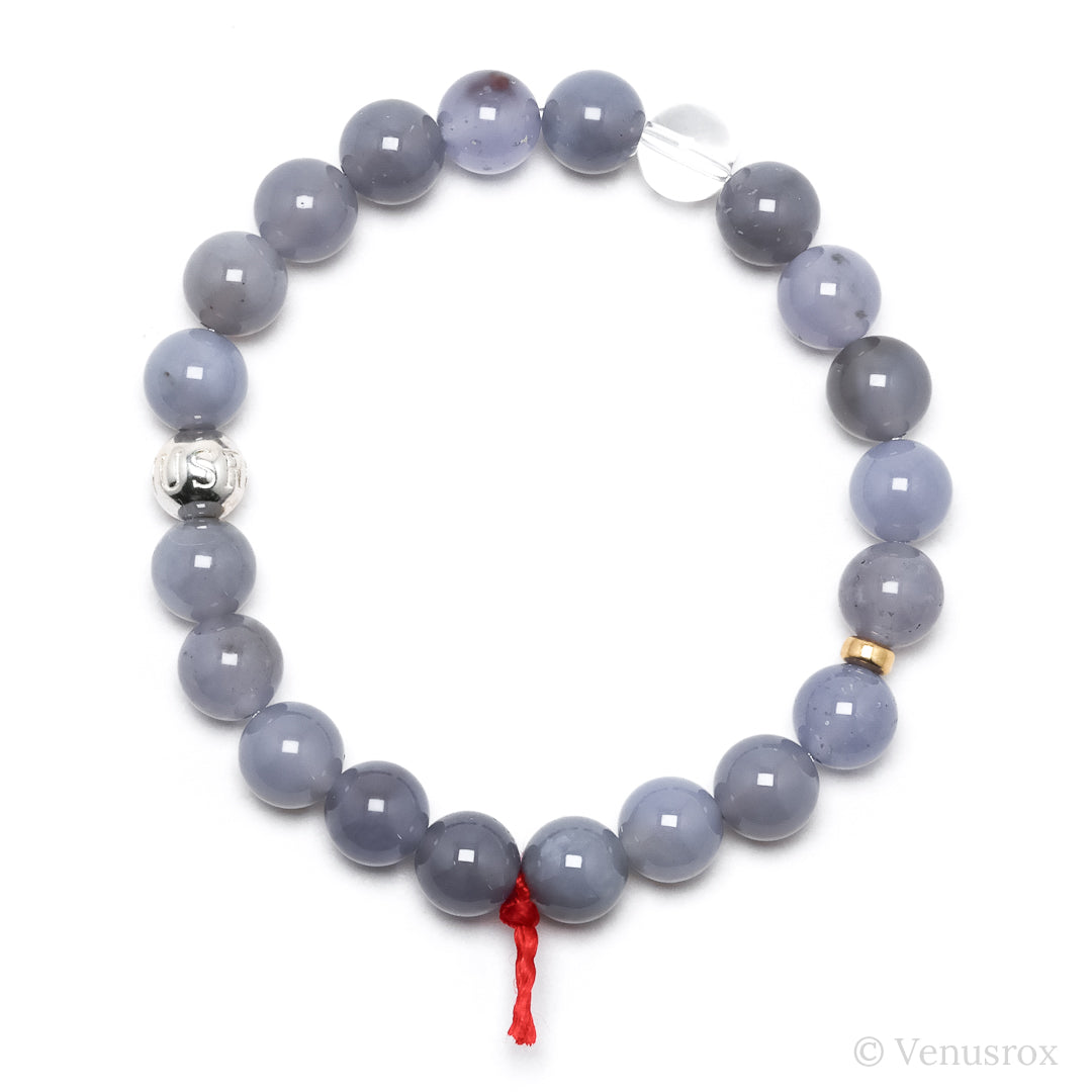 Blue Chalcedony Bracelet from Malawi | Venusrox