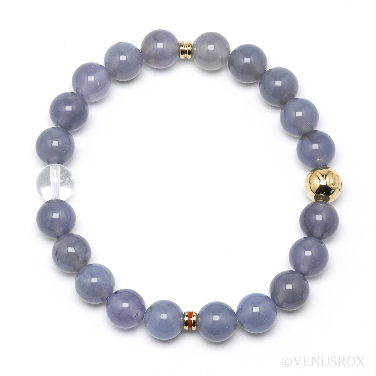 Blue Chalcedony Bracelet from Malawi | Venusrox