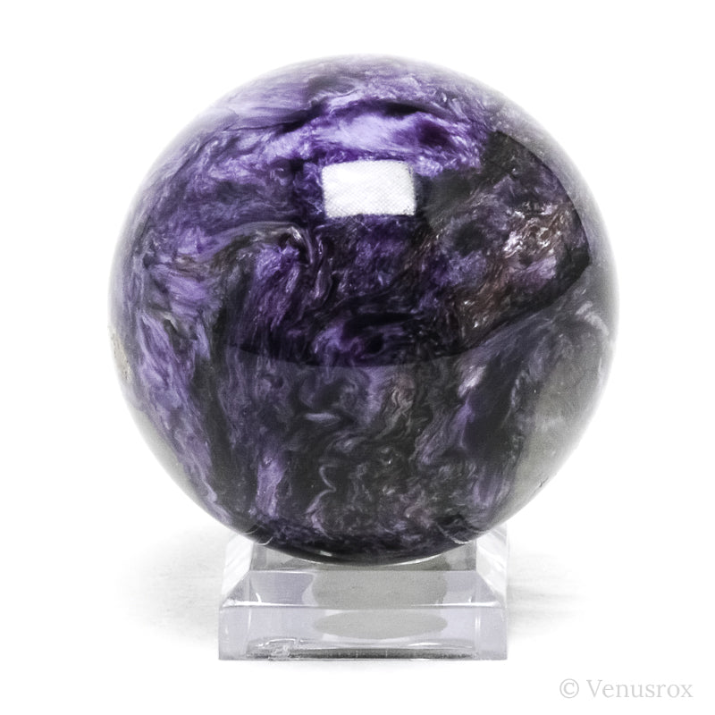 Charoite Polished Sphere from Sakha Republic, Siberia, Russia | Venusrox