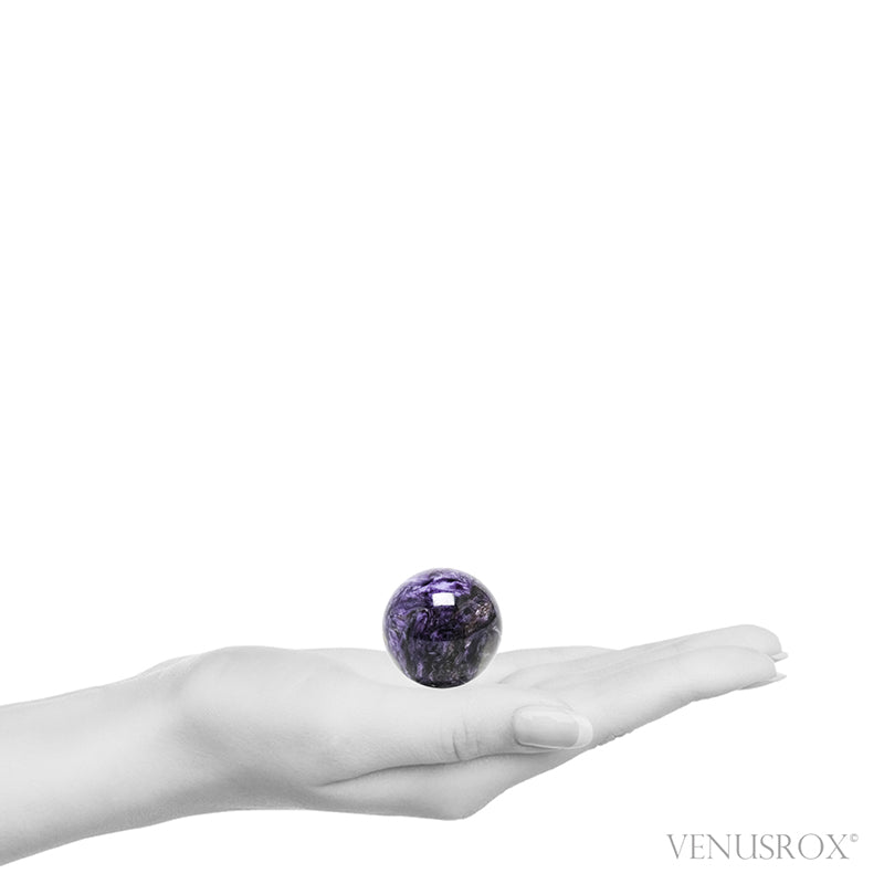Charoite Polished Sphere from Sakha Republic, Siberia, Russia | Venusrox