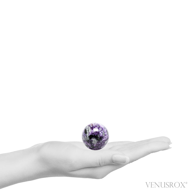 CHAROITE WITH AEGIRINE SPHERE