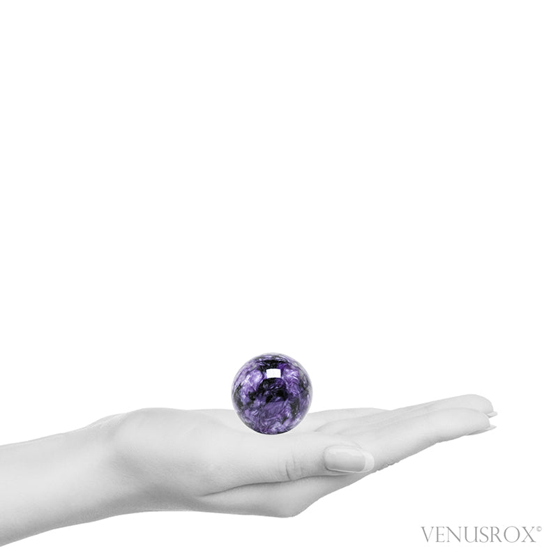 Charoite with Aegirine Polished Sphere from Sakha Republic, Siberia, Russia | Venusrox