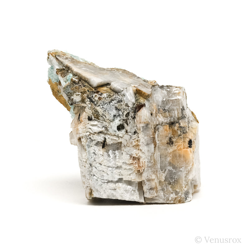 Chrysocolla with Atacamite on Feldspar Natural Crystal from Peru | Venusrox