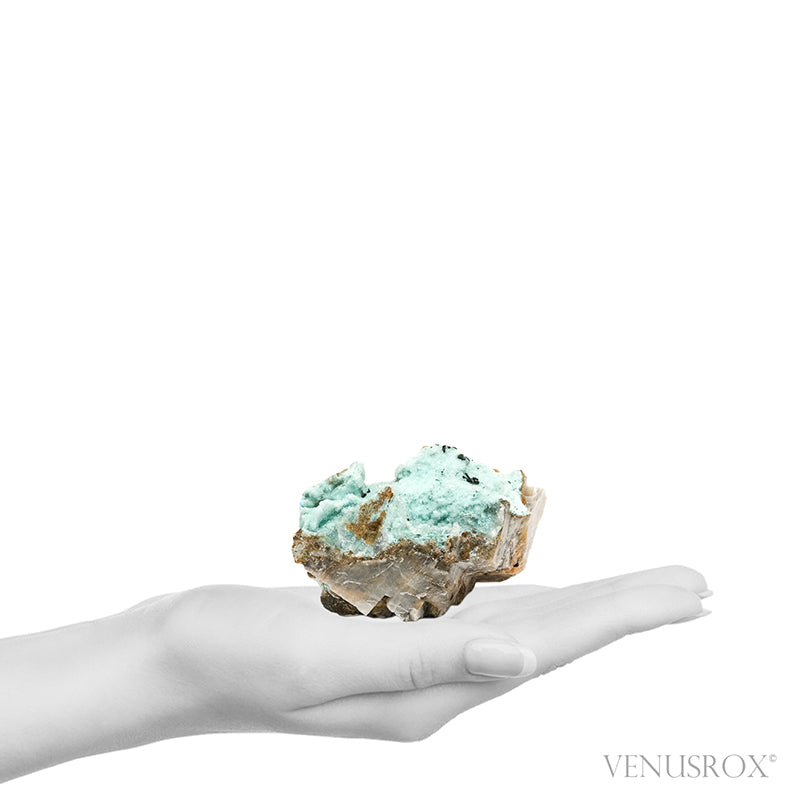 Chrysocolla with Atacamite on Feldspar Natural Crystal from Peru | Venusrox