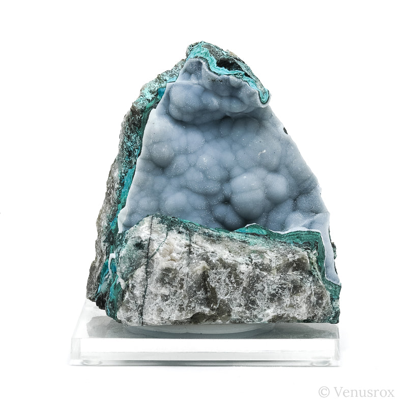 Chrysocolla with Malachite & Chalcedony on Matrix Natural Crystal from Peru | Venusrox