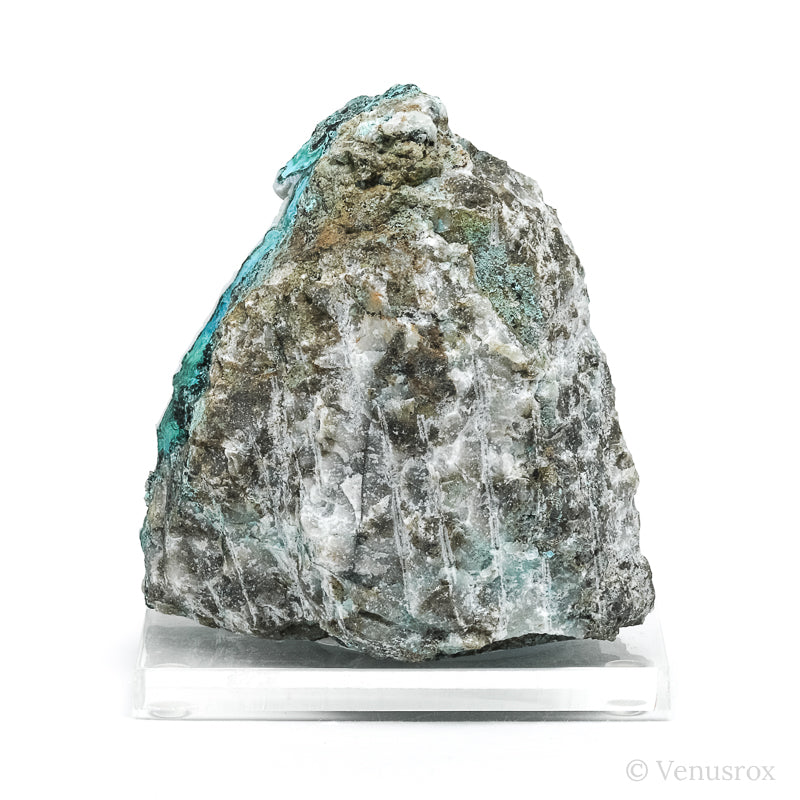 Chrysocolla with Malachite & Chalcedony on Matrix Natural Crystal from Peru | Venusrox