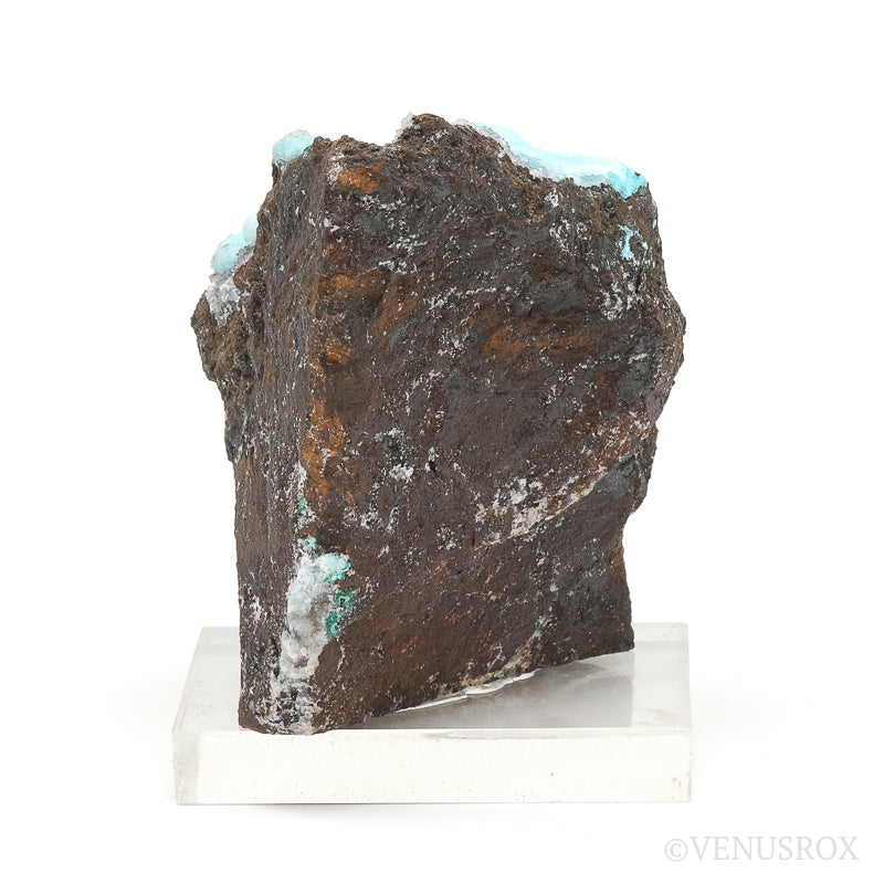 Chrysocolla with Malachite & Clear Quartz on Matrix Natural Crystal from the Lily Mine, Pisco Umay, Ica, Peru | Venusrox