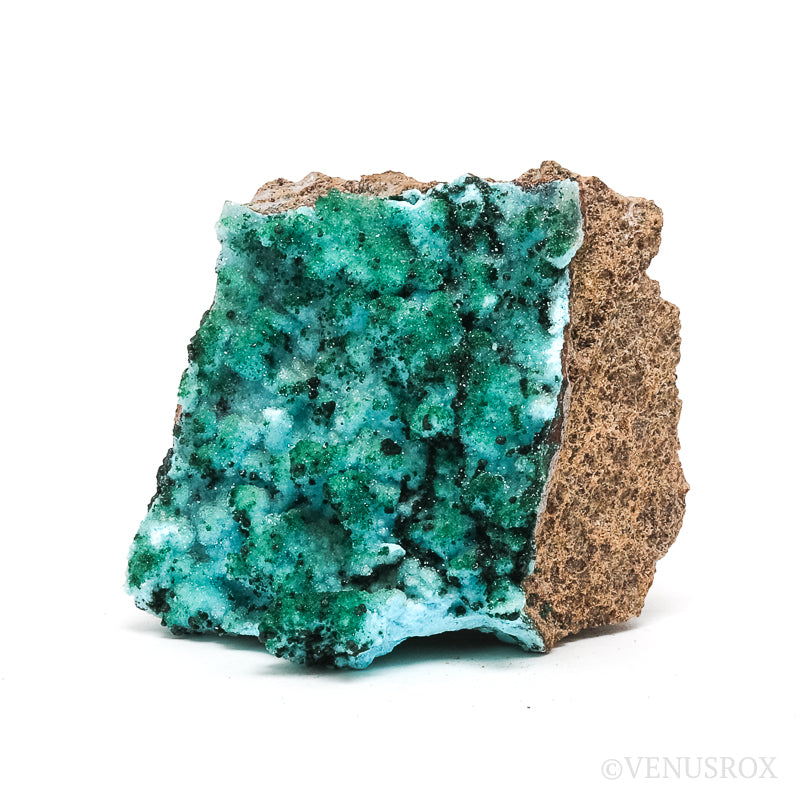 Chrysocolla with Malachite, Clear Quartz & Matrix Natural Crystal from the Tenke-Fungurume Area, Lualaba, Democratic Republic of the Congo | Venusrox