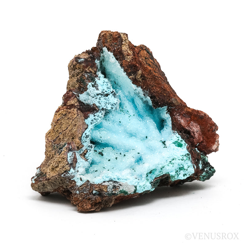 Chrysocolla with Malachite, Clear Quartz & Matrix Natural Crystal from the Tenke-Fungurume Area, Lualaba, Democratic Republic of the Congo | Venusrox