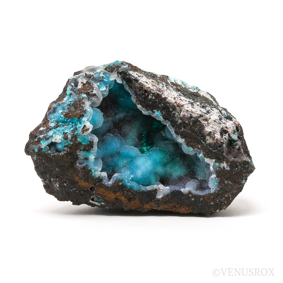Chrysocolla with Quartz & Malachite Natural Crystal from the Lily Mine, Pisco Umay, Ica, Peru | Venusrox