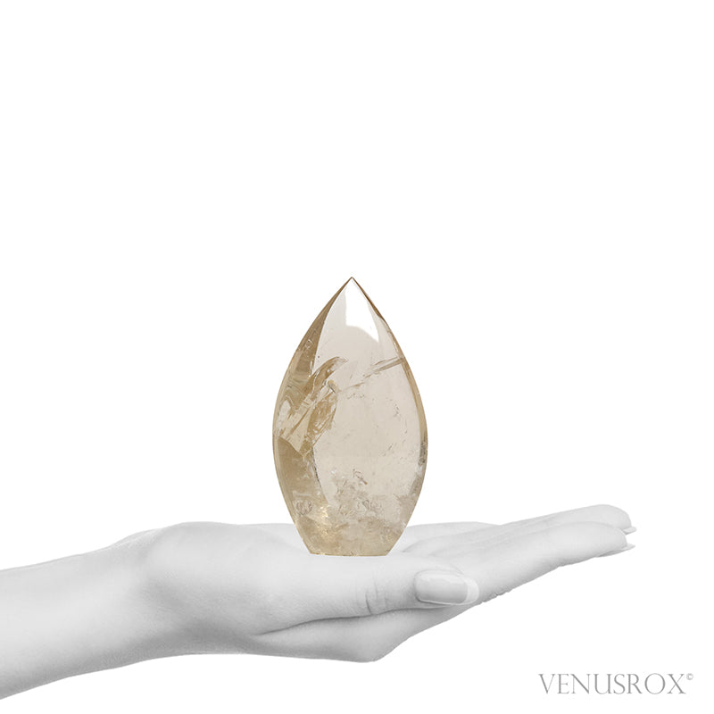 Natural Citrine Polished Flame from Brazil | Venusrox