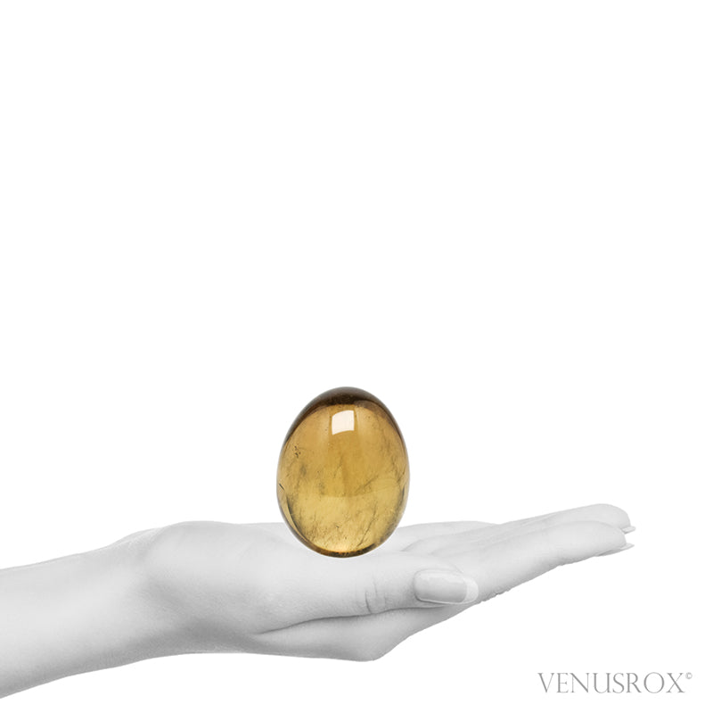 Naturally coloured Citrine Polished Egg from Madagascar | Venusrox