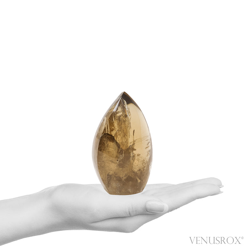 Natural Citrine Polished Flame from Brazil | Venusrox