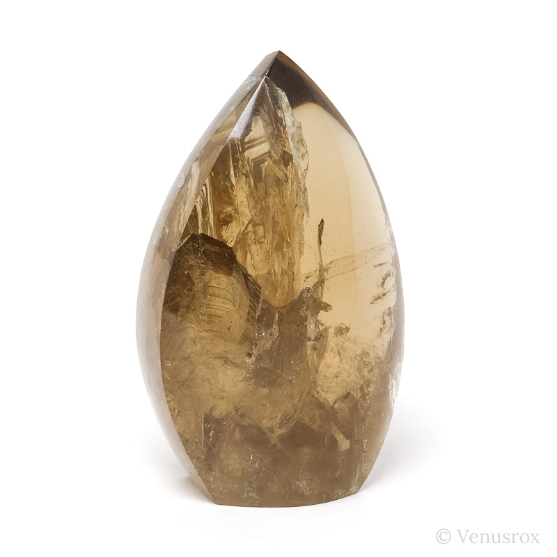 Natural Citrine Polished Flame from Brazil | Venusrox