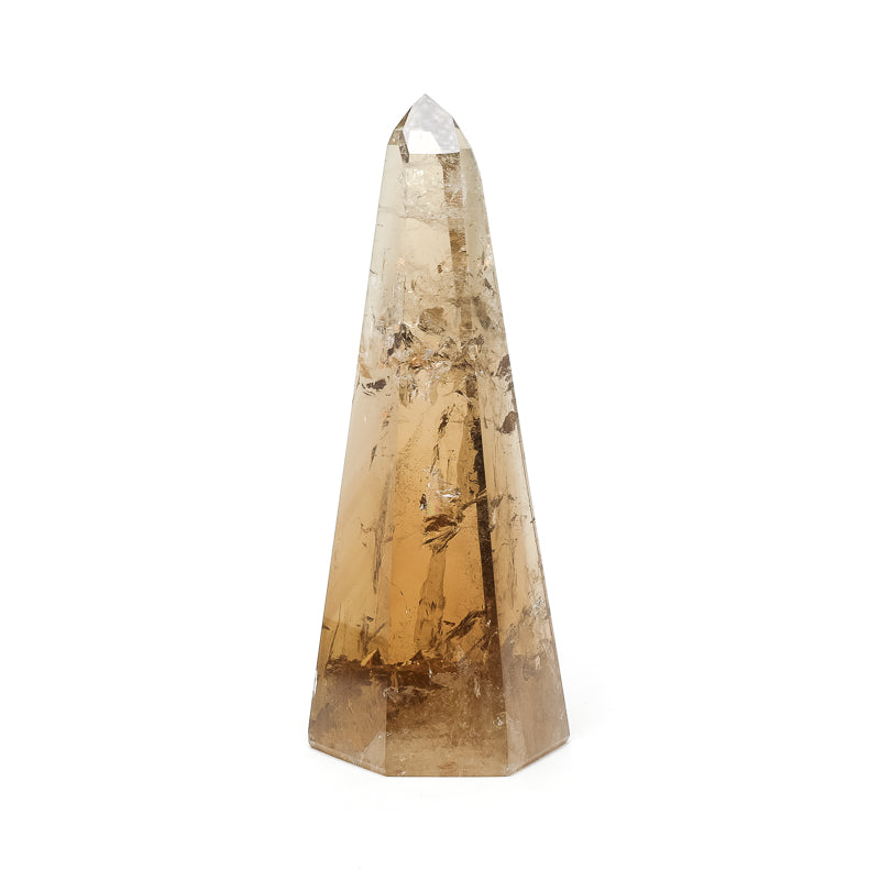 Naturally coloured 'Cognac' Citrine Polished Point from Brazil | Venusrox