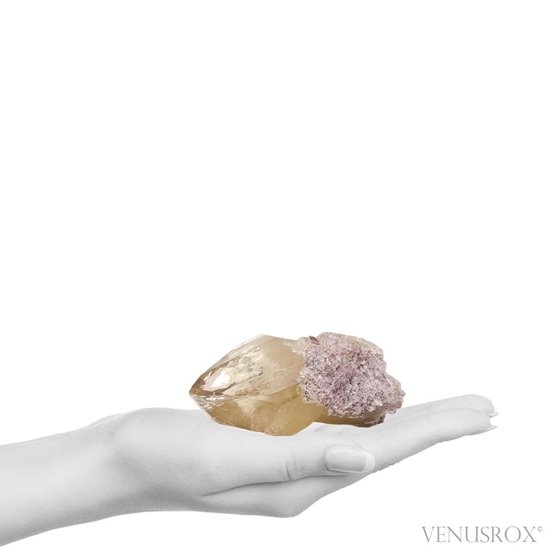Citrine with Lepidolite Natural Point from Brazil | Venusrox