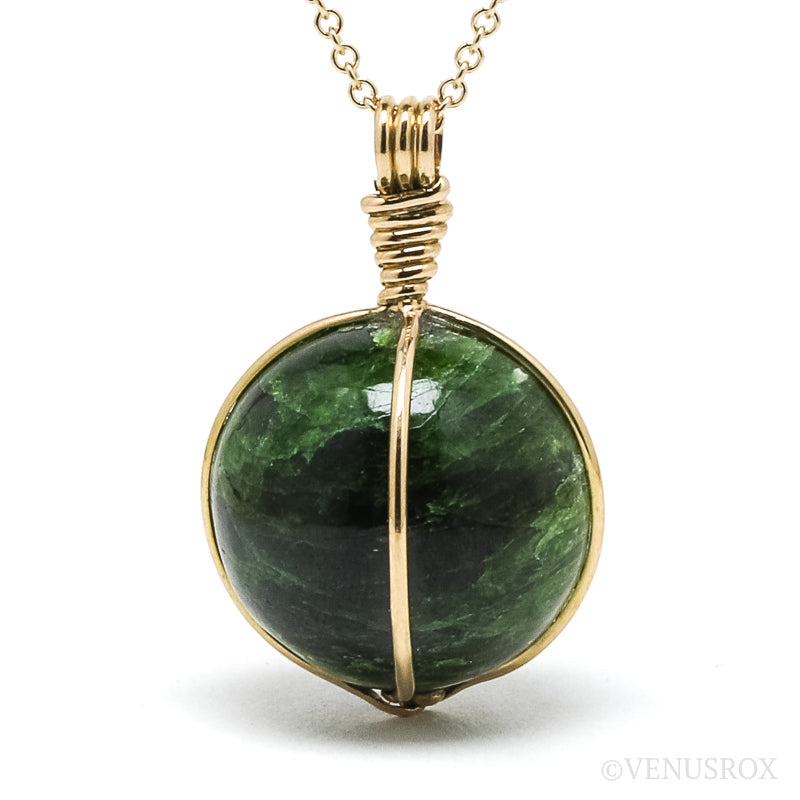 Chrome Diopside Polished Crystal Pendant from Russia | Venusrox