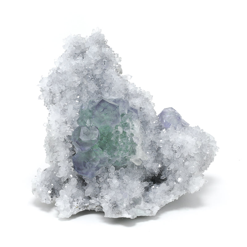 Fluorite on Quartz Natural Crystal from the Xia Yang Mine, Xia Yang City, Yongchun Co., Quanzhou, Fujian, China | Venusrox