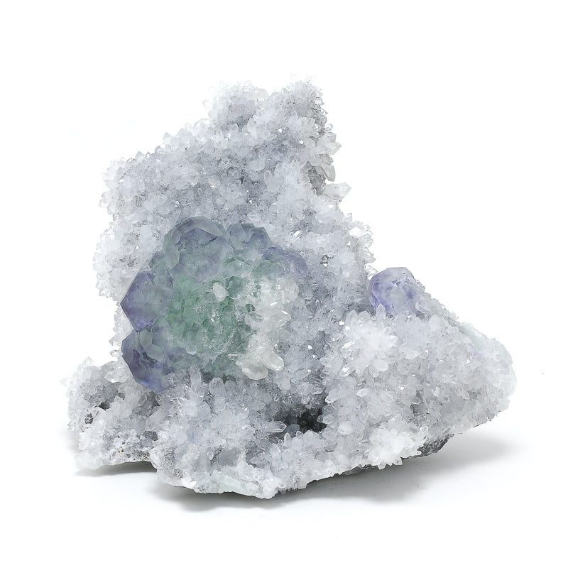 Fluorite on Quartz Natural Crystal from the Xia Yang Mine, Xia Yang City, Yongchun Co., Quanzhou, Fujian, China | Venusrox