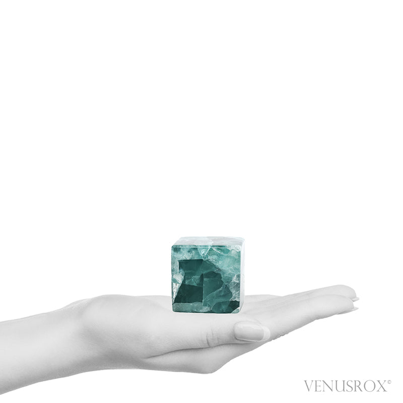 Fluorite Polished Cube from Mexico | Venusrox