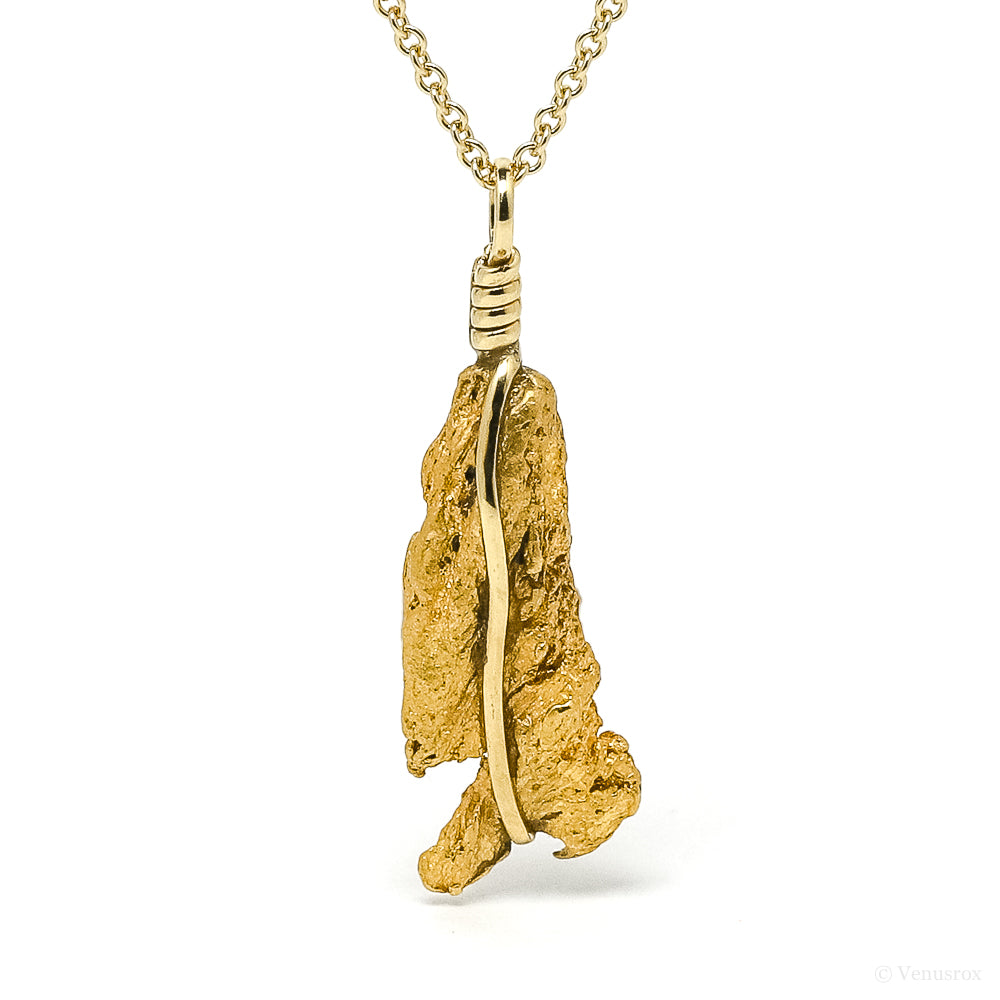 Gold Nugget Pendant wrapped in 18Kt Gold from Kalgoorlie, Western Australia | Venusrox