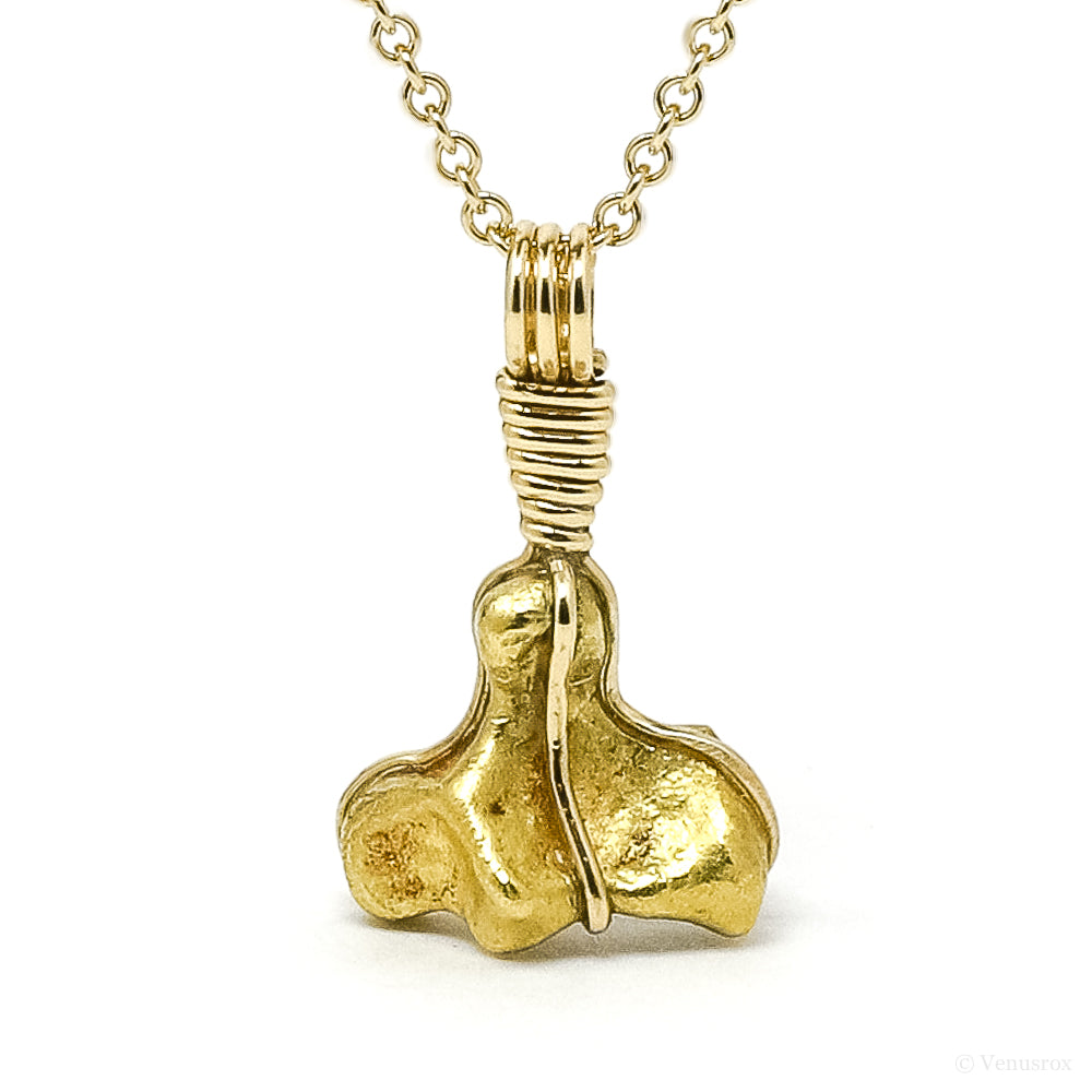 Gold Nugget Pendant wrapped in 18Kt Gold from Kalgoorlie, Western Australia | Venusrox