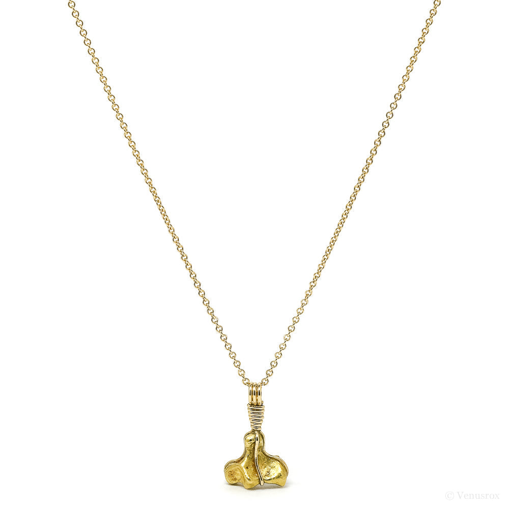 Gold Nugget Pendant wrapped in 18Kt Gold from Kalgoorlie, Western Australia | Venusrox