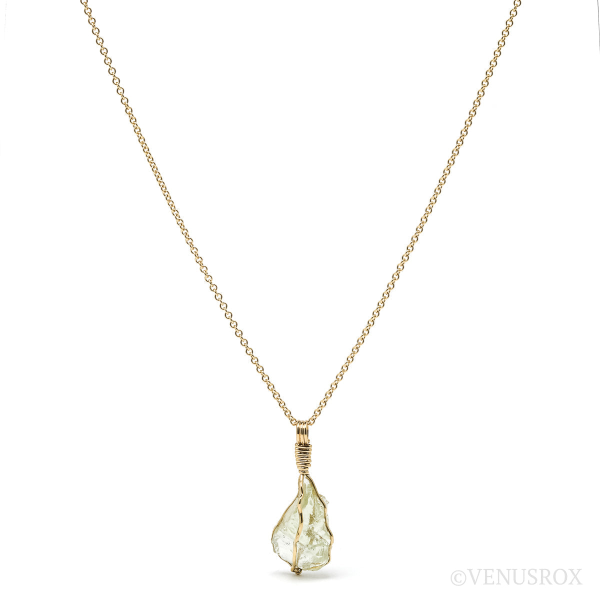 Heliodor Pendant wrapped in 18Kt Gold from Ukraine | Venusrox