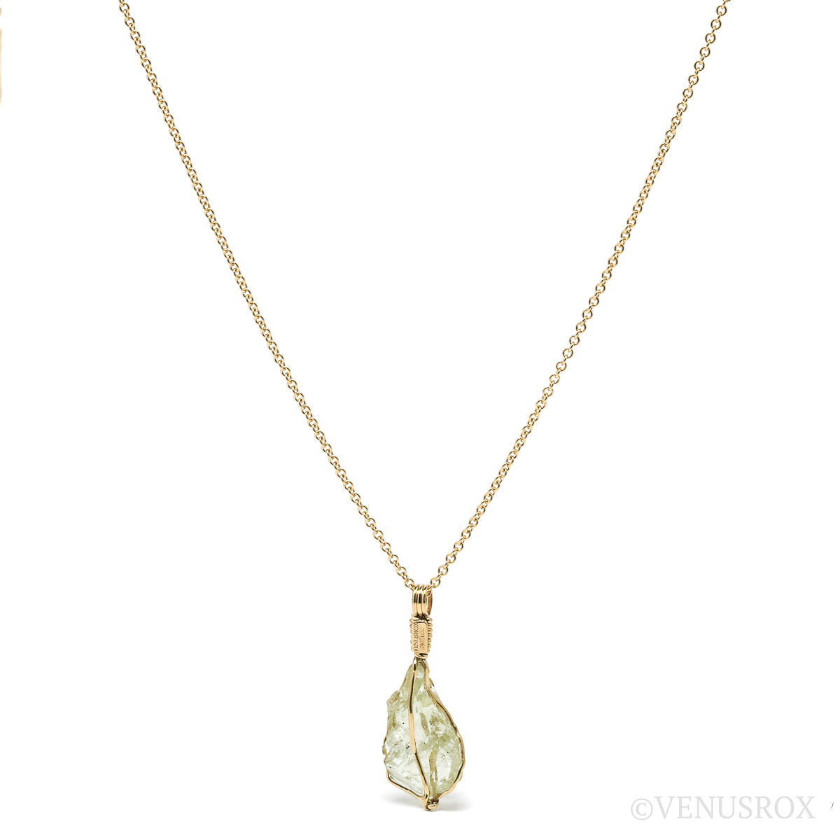Heliodor Pendant wrapped in 18Kt Gold from Ukraine | Venusrox