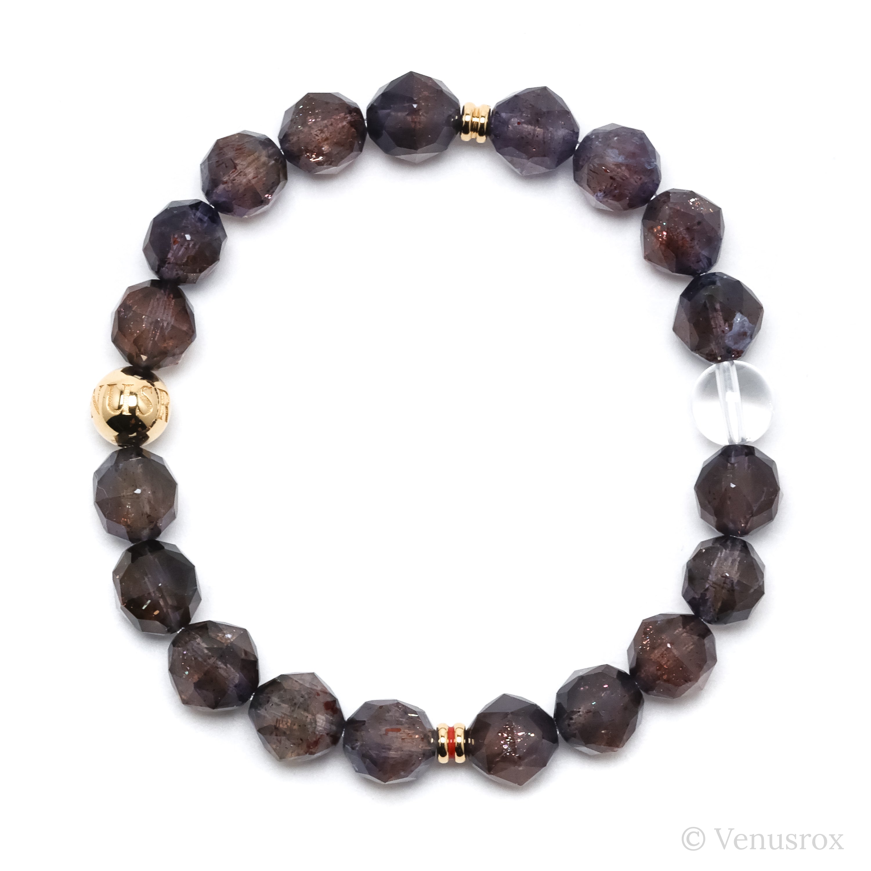 Iolite with Sunstone Bracelet from India | Venusrox