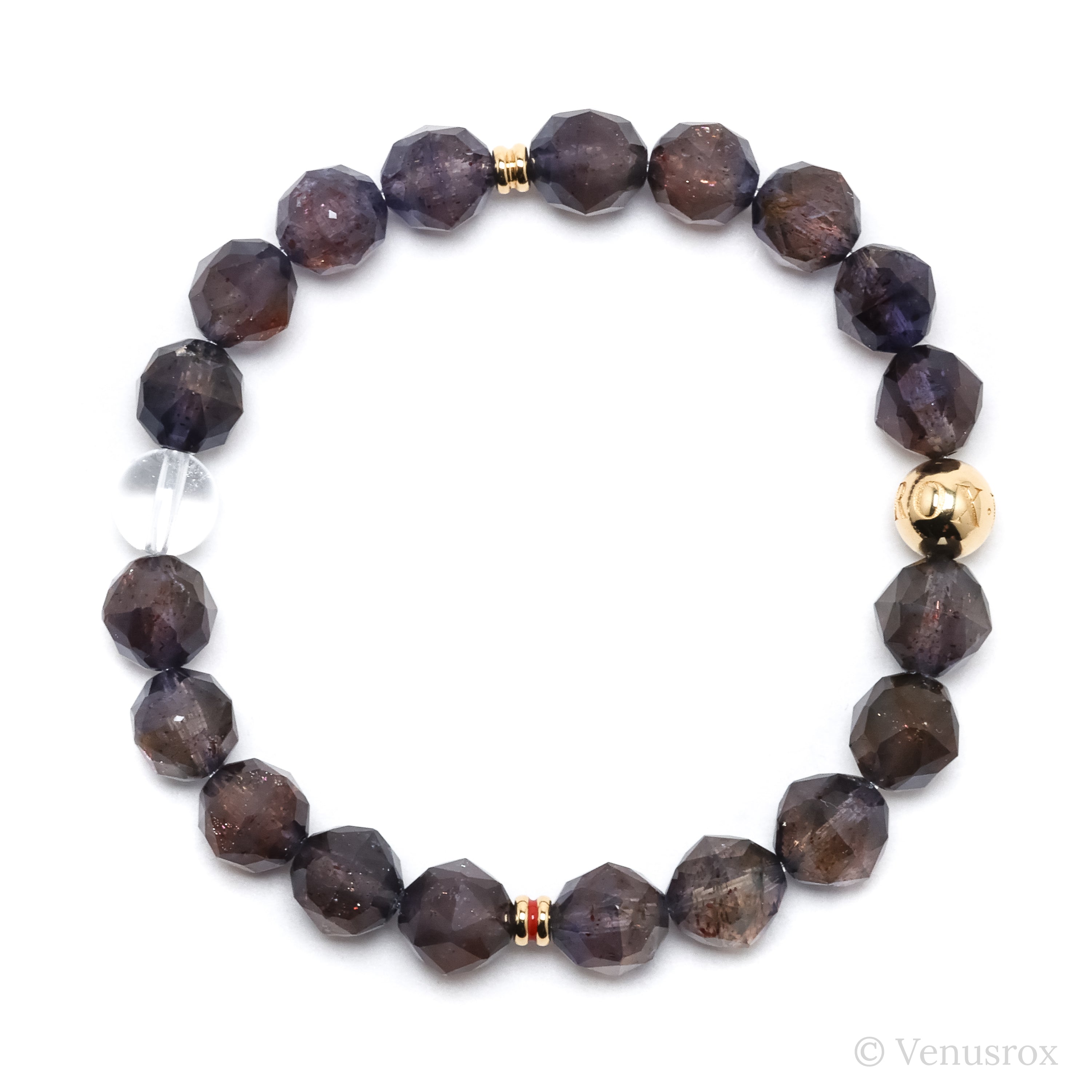 Iolite with Sunstone Bracelet from India | Venusrox