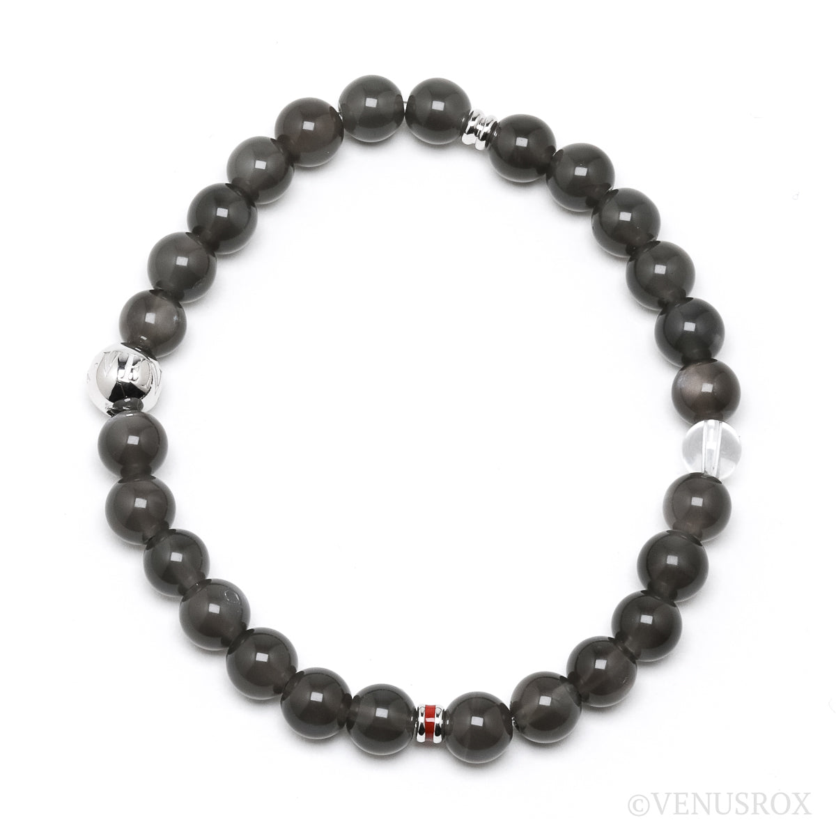 MOONSTONE (BLACK) BRACELET PLATINUM - BRACELETS