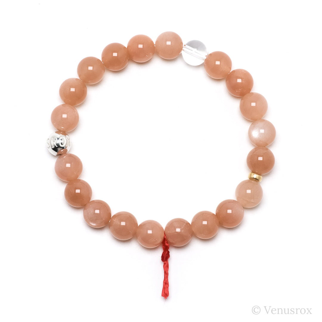 Peach Moonstone Bracelet from India | Venusrox