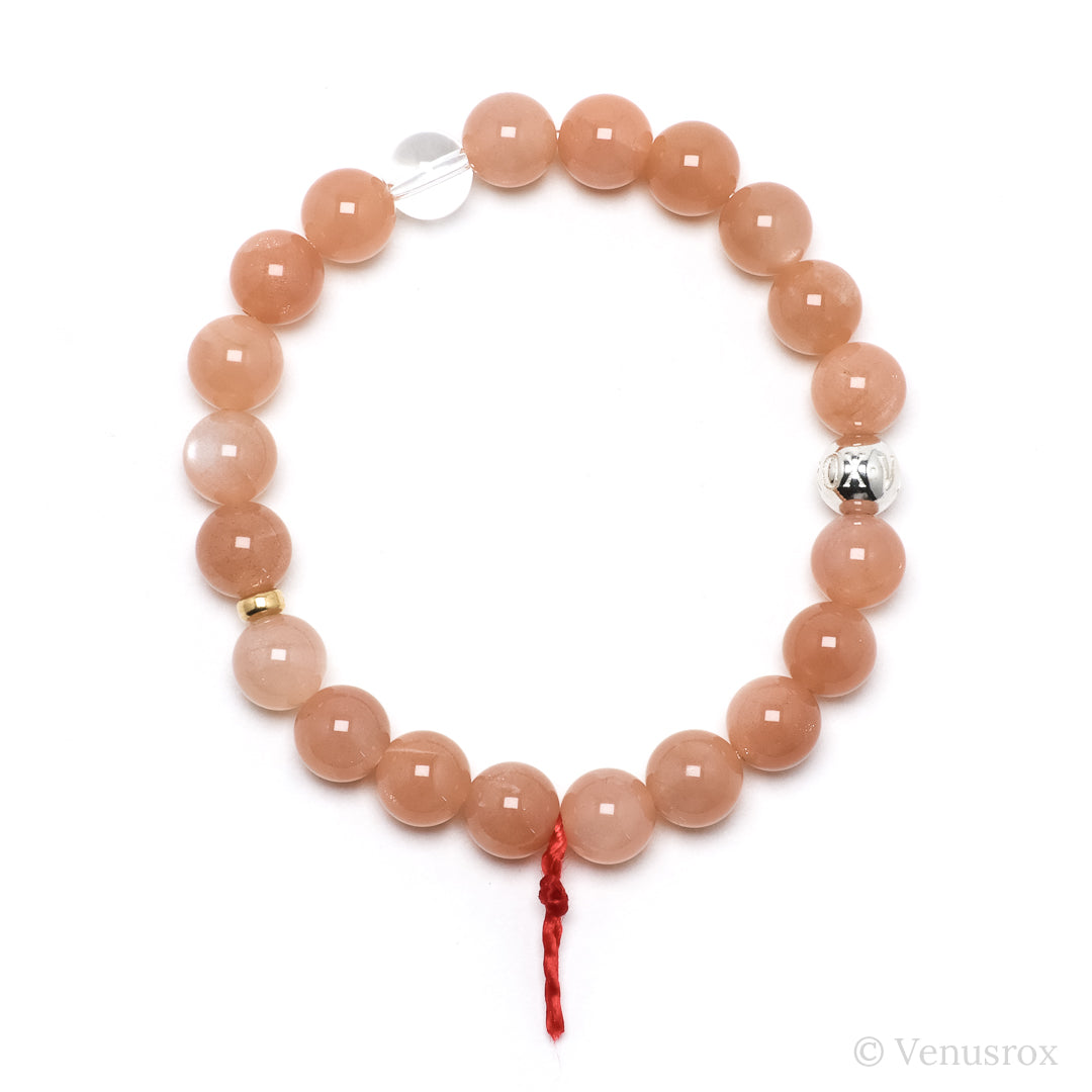 Peach Moonstone Bracelet from India | Venusrox