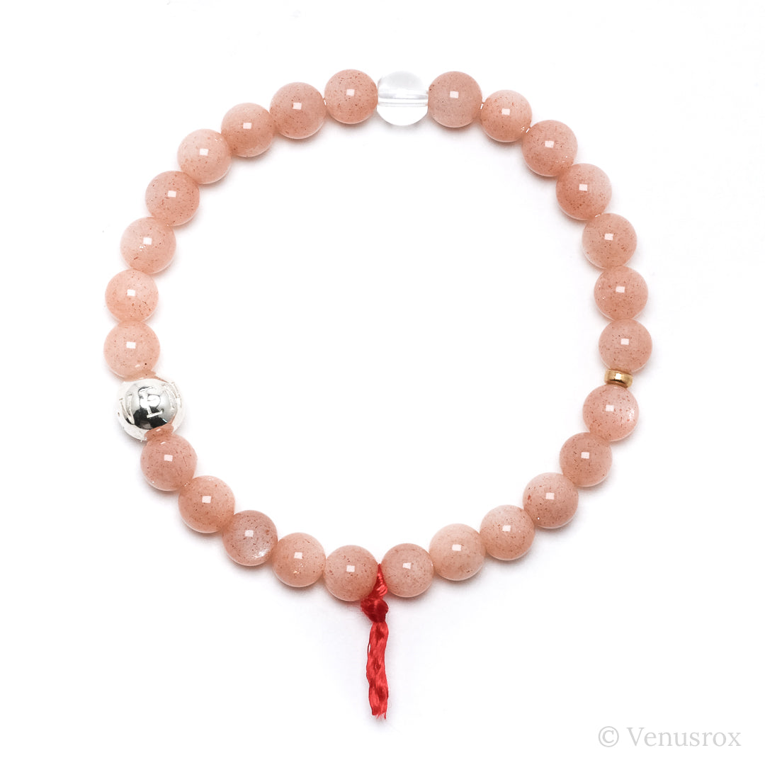 Peach Moonstone Bracelet from India | Venusrox