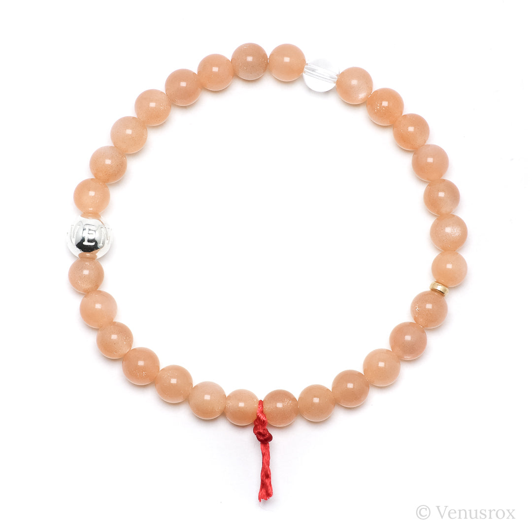 Peach Moonstone Bracelet from India | Venusrox